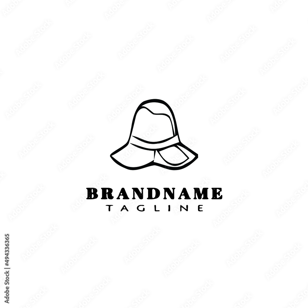 kentucky derby hats logo icon cartoon design template black isolated vector illustration