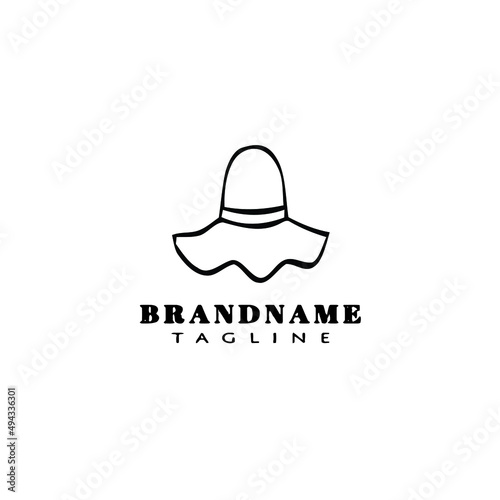 kentucky derby hats logo icon cartoon design template black vector illustration