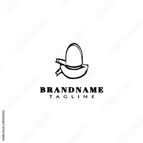 Obraz na płótnie kentucky derby hats logo icon cartoon design template black isolated illustration w salonie
