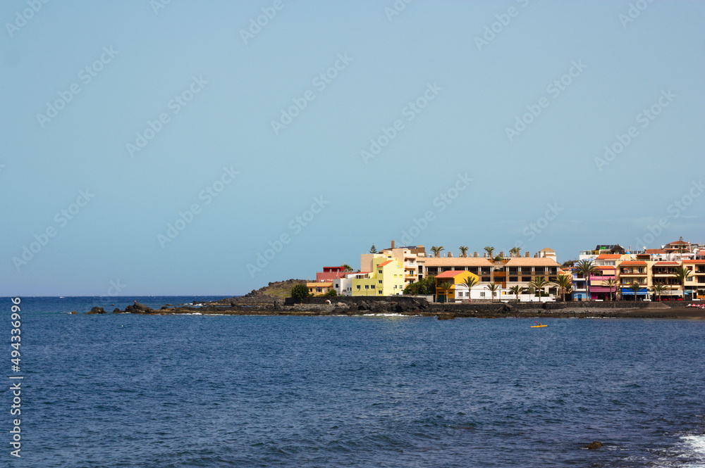Landscape of the coastal area of Valle Gran Rey on the island of La Gomera, Canary Islands