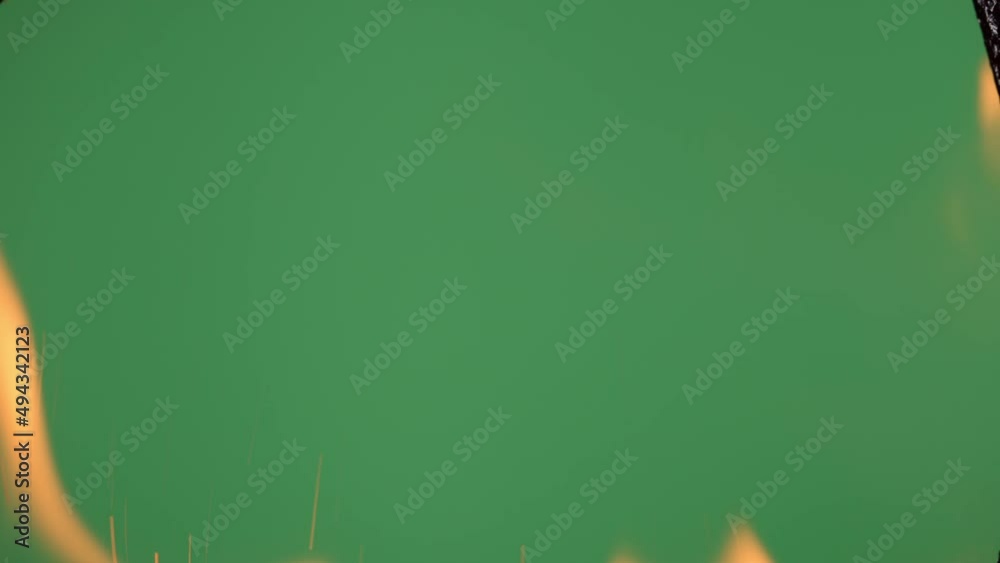 Transition. White paper is on fire on a green background. Transition. White paper is on fire on a green background.