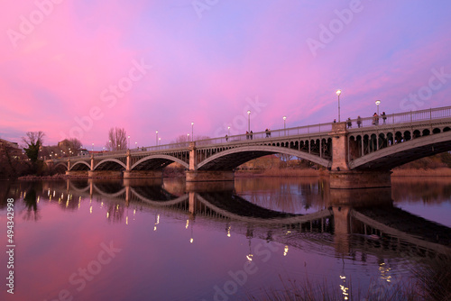 Enrique Estevan Bridge over the Tormes River in Salamanca, Spain
