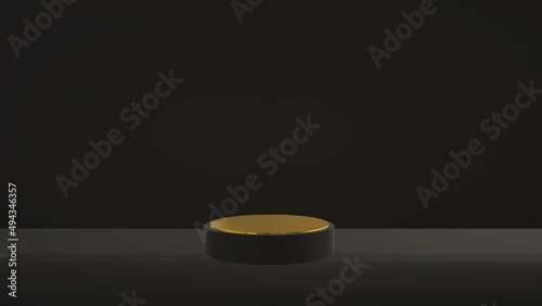 Stage Background Podium Dark Scene 3d Illustration