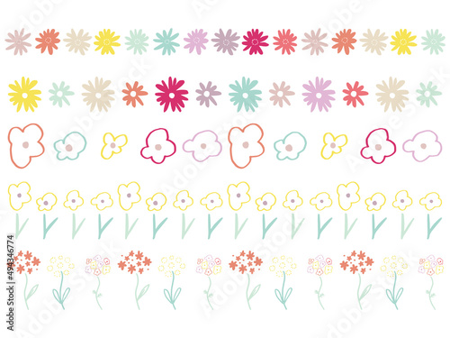 花・葉っぱラインセット