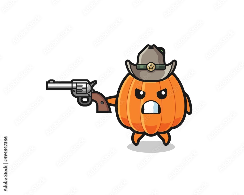 the pumpkin cowboy shooting with a gun the pumpkin cowboy shooting with a gun