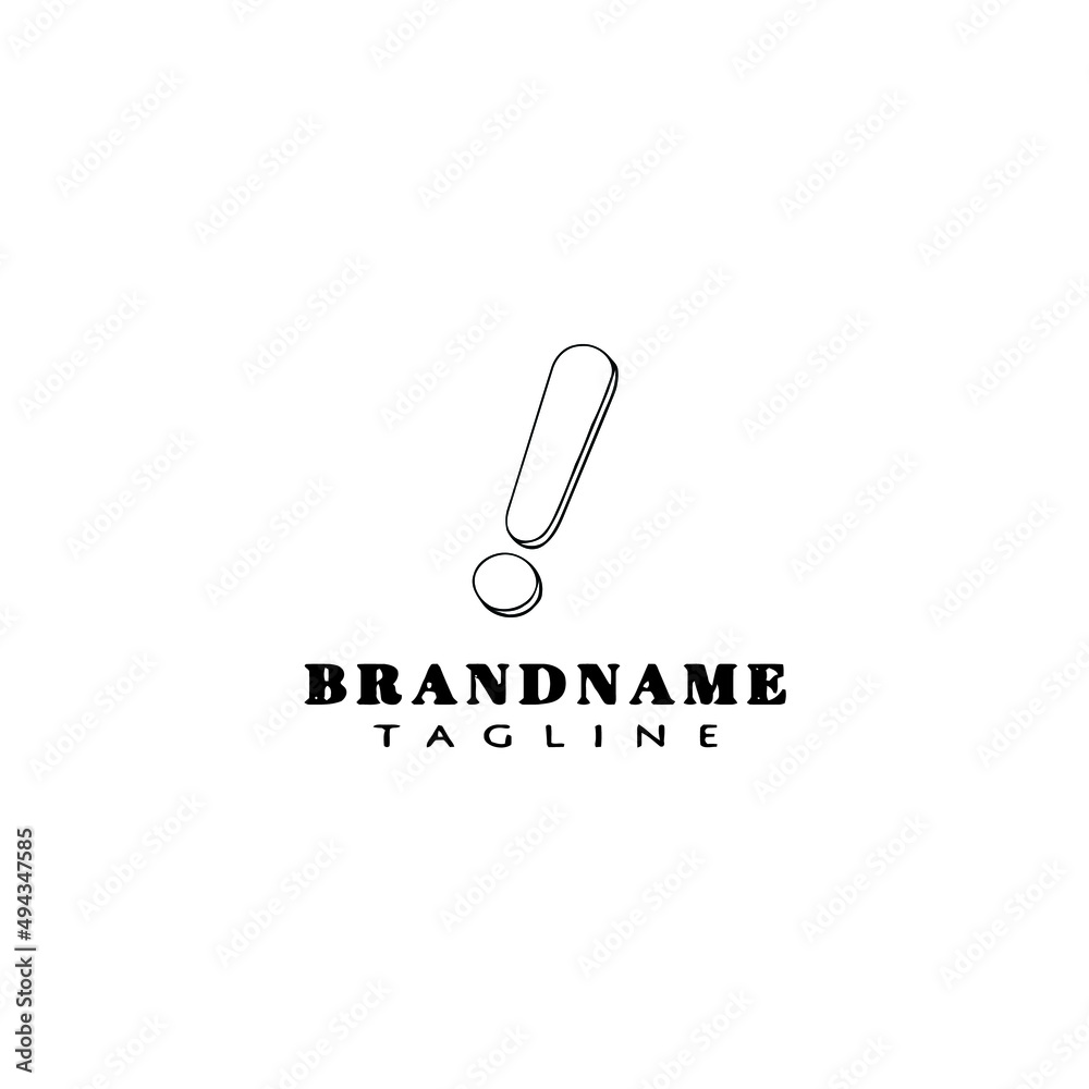 exclamation mark logo cartoon icon design template black isolated vector exclamation mark logo cartoon icon design template black isolated vector