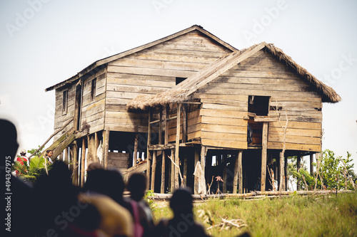 Group of people in a village in Honduras