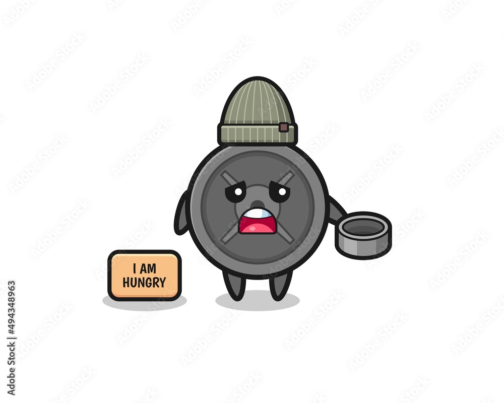 cute barbell plate beggar cartoon character cute barbell plate beggar cartoon character