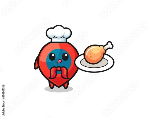 location symbol fried chicken chef cartoon character
