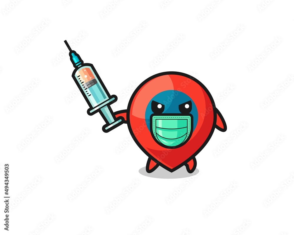 illustration of the location symbol to fight the virus illustration of the location symbol to fight the virus