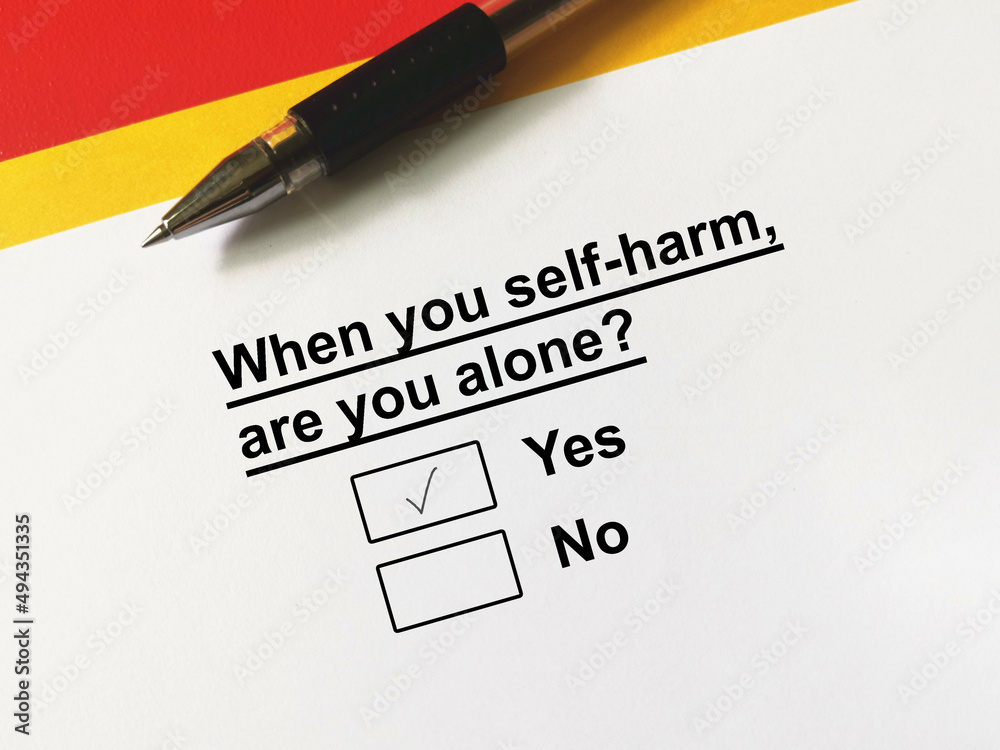 Questionnaire about self-harm Questionnaire about self-harm