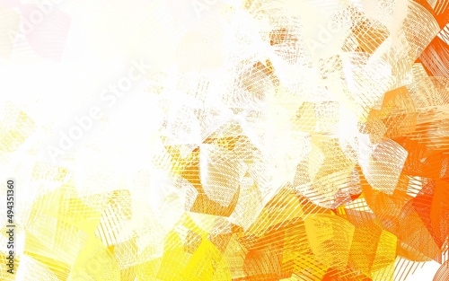 Light Yellow vector template with chaotic shapes.