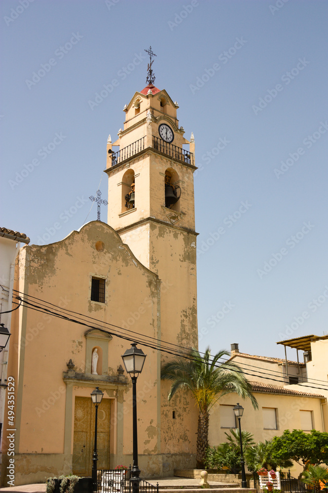 Church of the Immaculate Conception of the population of Otos in the province of Valencia (Spain)
