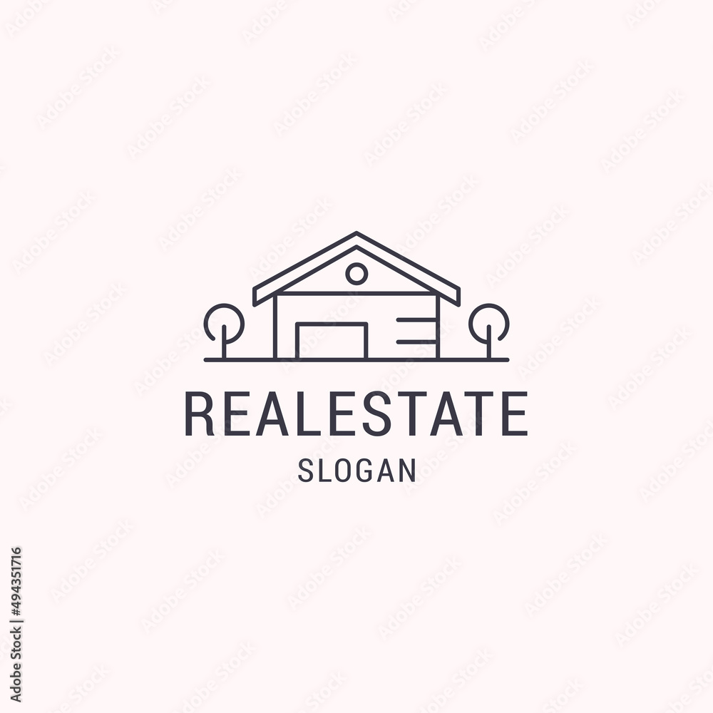 Real estate logo icon design template vector illustration