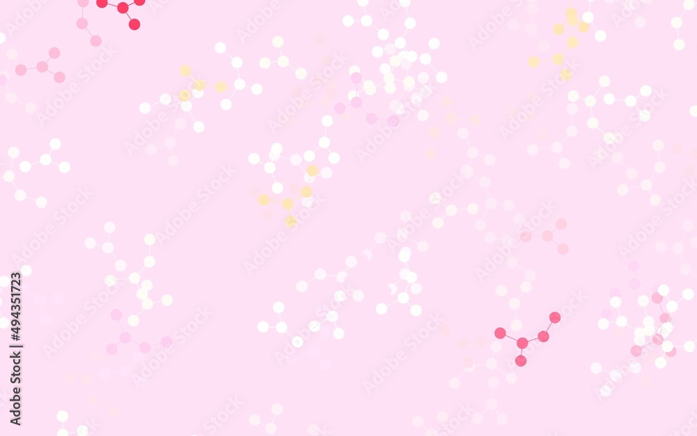 Light Pink, Yellow vector background with forms of artificial intelligence.