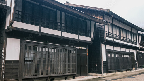 Old house in Tsumago-juku in Nagano, a historic post town of famous Nakasendo trail between Edo (Tokyo) and Kyoto.