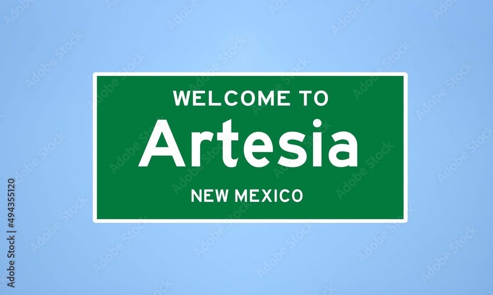 Artesia, New Mexico city limit sign. Town sign from the USA. Artesia, New Mexico city limit sign. Town sign from the USA.