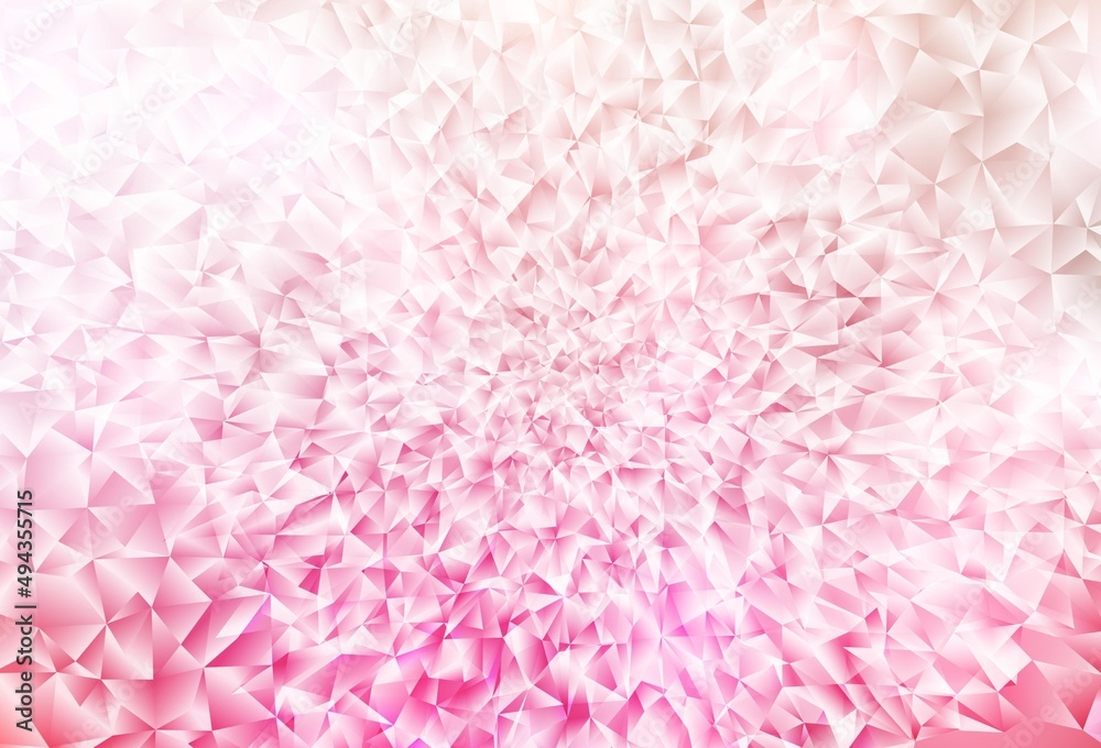Light Pink, Yellow vector polygon abstract layout.