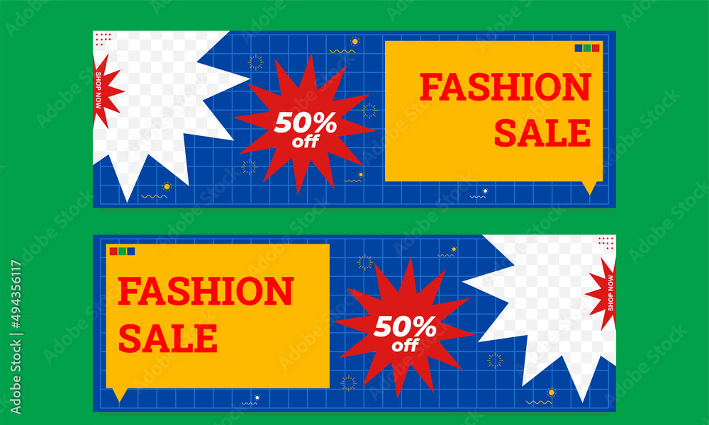 Obraz premium retro classic fashion sale banner template