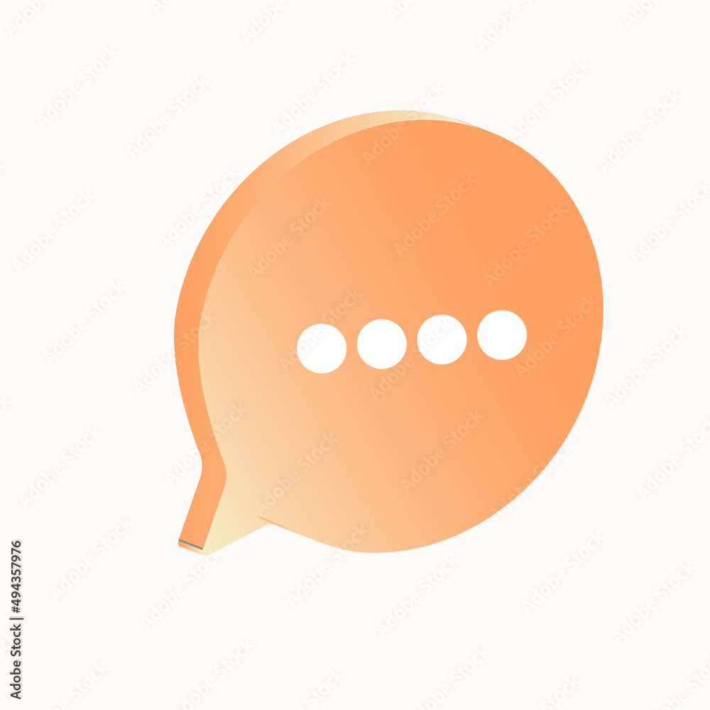 3d speech bubble chat illustration