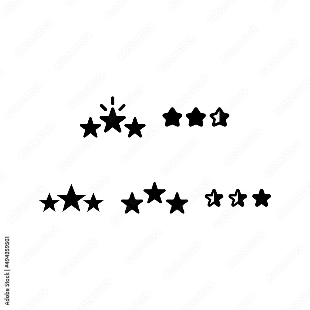 Naklejka premium Rating Icon Set Vector Symbol Design Illustration