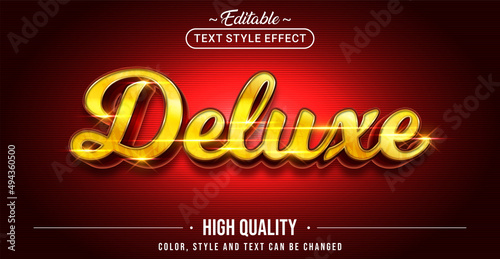 Editable text style effect - Deluxe text style theme.