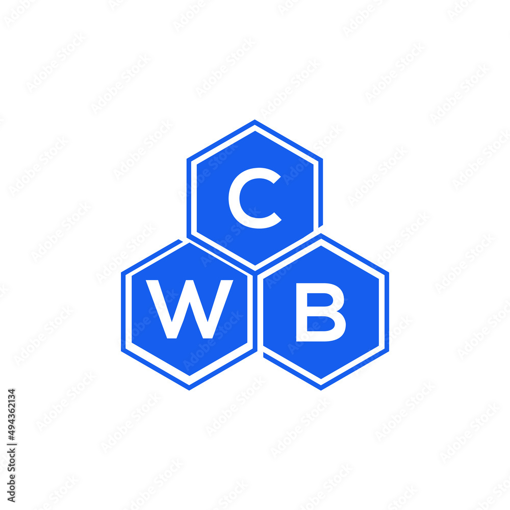 CWB letter logo design on White background. CWB creative initials letter logo concept. CWB letter design. 

