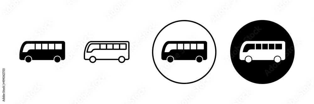 Bus icons set. bus sign and symbol Bus icons set. bus sign and symbol