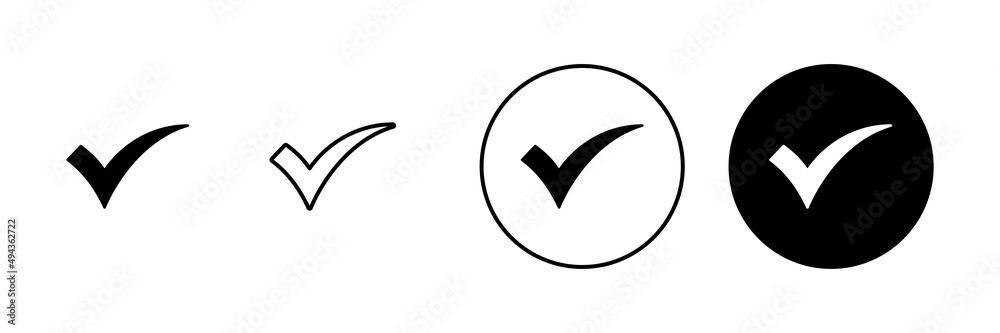 Check mark icons set. Tick mark sign and symbol Check mark icons set. Tick mark sign and symbol