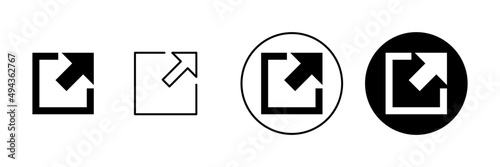 External link icons set. link sign and symbol. hyperlink symbol
