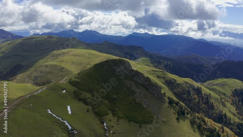 Aerial, Landscapes Along Zekari Pass, Georgia photo