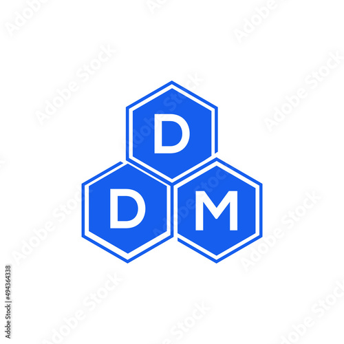 DDM letter logo design on White background. DDM creative initials letter logo concept. DDM letter design.   © Faisal