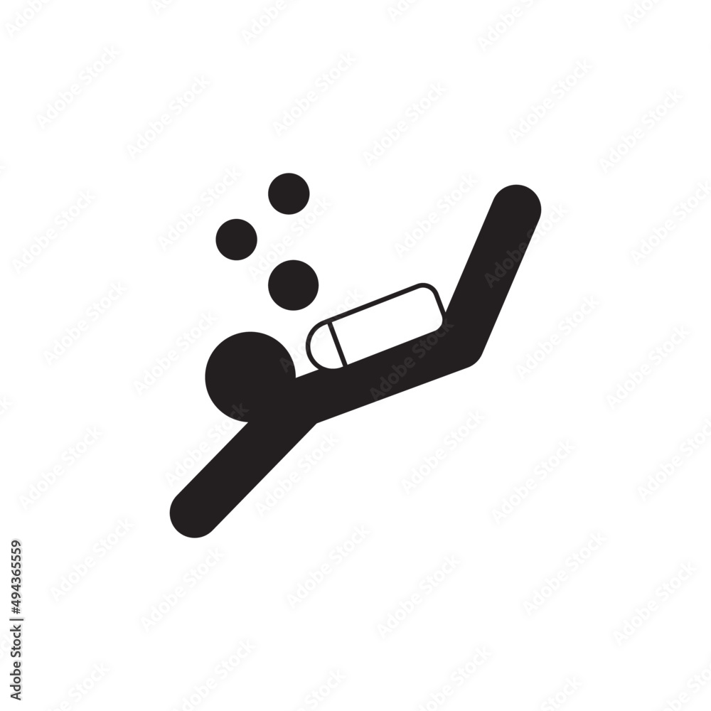 Diver, scuba diving icon in color icon, isolated on white background Diver, scuba diving icon in color icon, isolated on white background