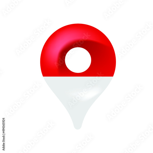 Free Download map pointer motif design Indonesian state flag - GFXLoad