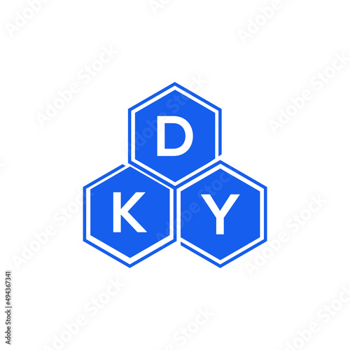 DKY letter logo design on White background. DKY creative initials letter logo concept. DKY letter design. 