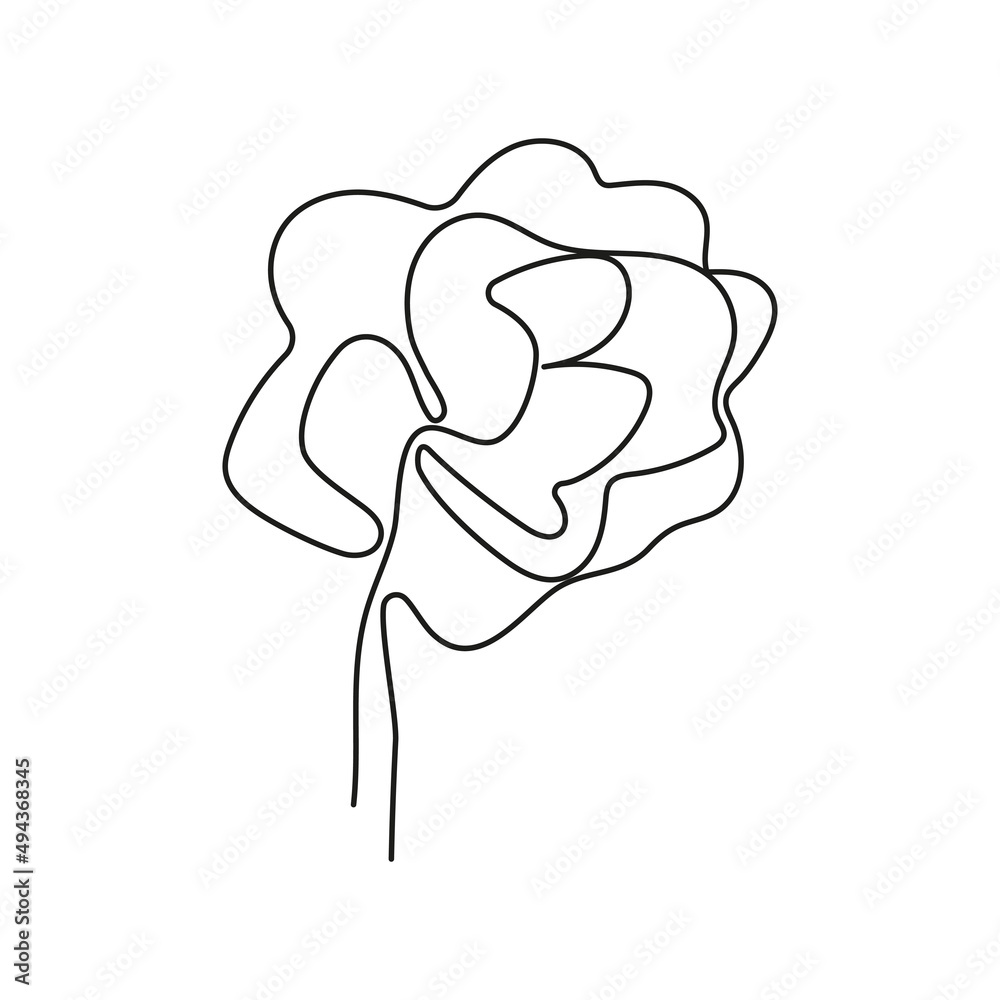 Poppy flowers in continuous line art drawing style. Doodle floral border with two flowers blooming among grass. Minimalist black linear design isolated on white background. Vector illustration Poppy flowers in continuous line art drawing style. Doodle floral border with two flowers blooming among grass. Minimalist black linear design isolated on white background. Vector illustration
