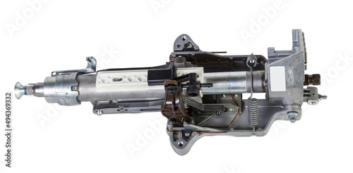 Car steering column - a car control system with the function of transmitting torque from the wheel to gear. Includes ignition switch, direction indicator and light switch, auto undercarriage repair