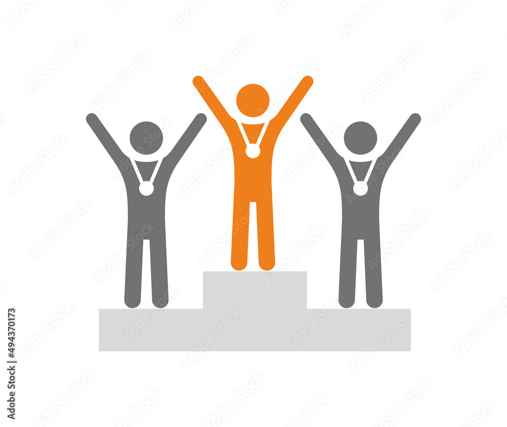 Infographics. Athletes winners stand on the podium. Winners of competitions celebrate victory. Infographics. Athletes winners stand on the podium. Winners of competitions celebrate victory.