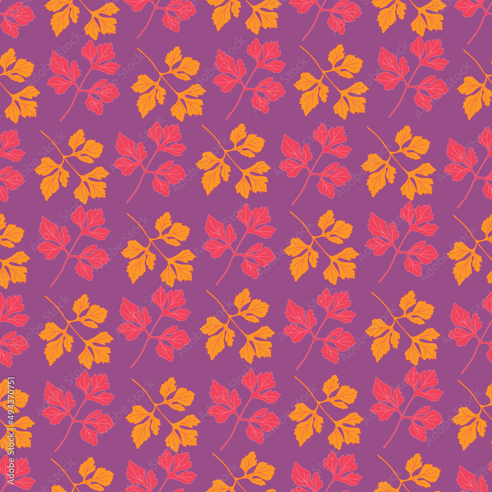 Obraz premium Parsley colorful seamless trendy pattern