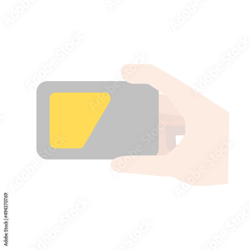 Hand holding prepaid transportation cards