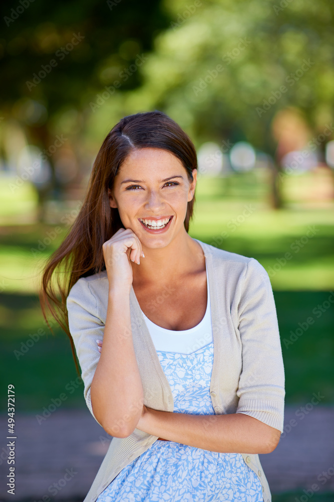 Park day pottering. Portrait of a beautiful young woman enjoying a day at the park. Park day pottering. Portrait of a beautiful young woman enjoying a day at the park.