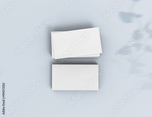 Background for business card mock-up. Business card design background. 3D rendering illustration. © Saeneul