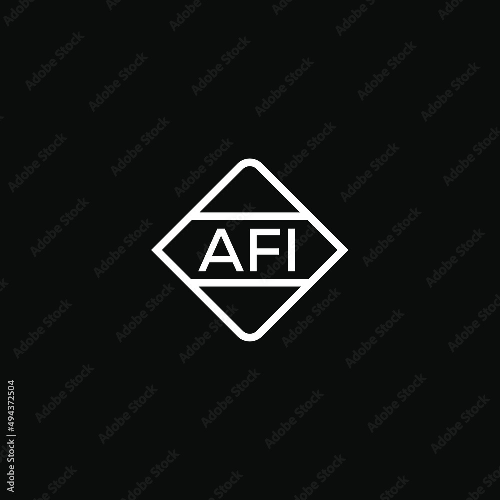 AFI letter design for logo and icon.AFI monogram logo.vector