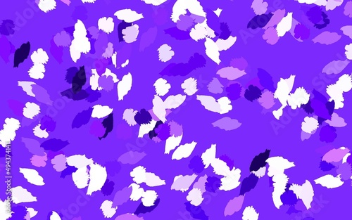 Light Purple vector background with abstract shapes.