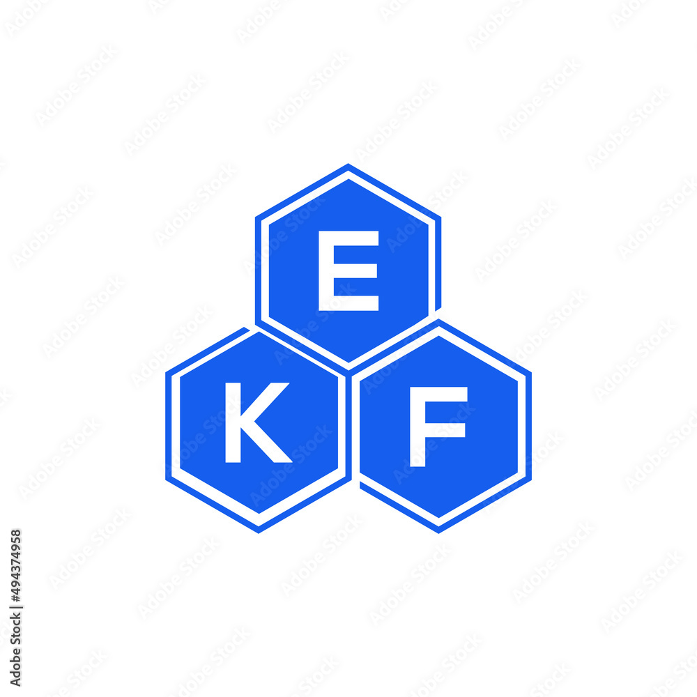EKF letter logo design on White background. EKF creative initials letter logo concept. EKF letter design. 
