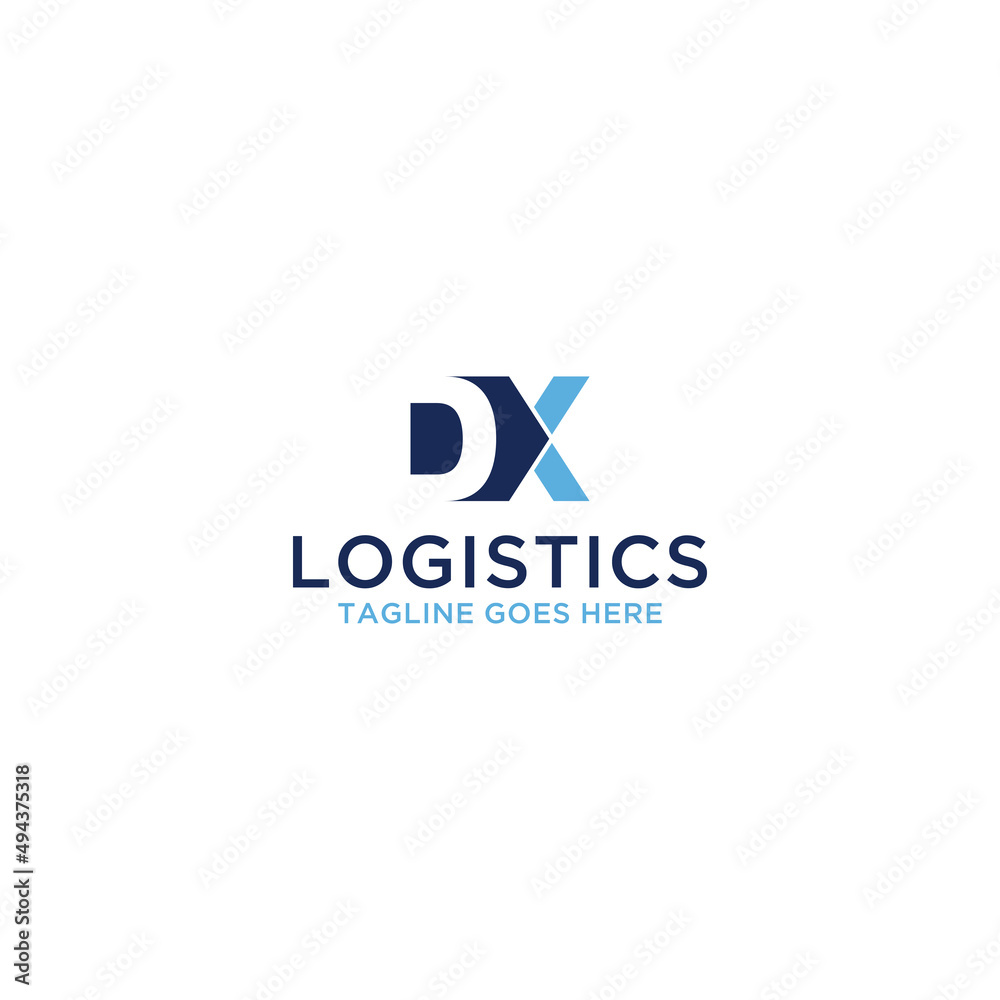 DX letters forming arrows for your company logo design DX letters forming arrows for your company logo design