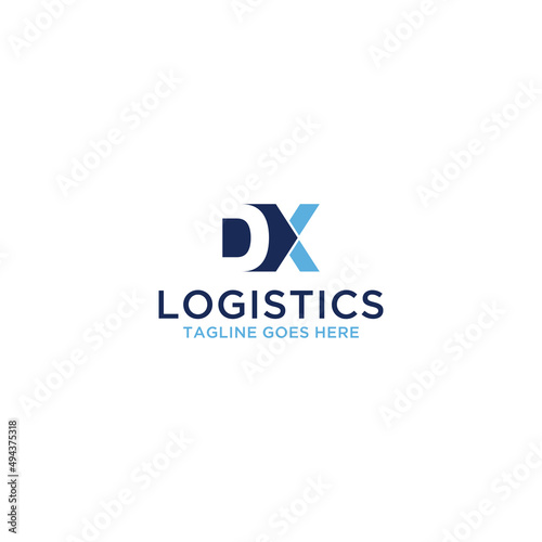DX letters forming arrows for your company logo design
