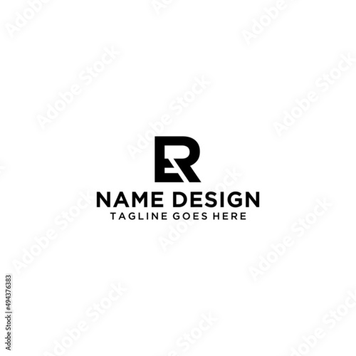 ER, RE letter initial logo sign design