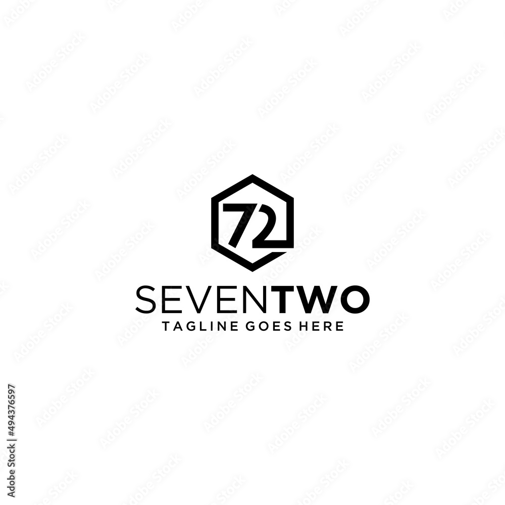 72 and hexagon logo sign design 72 and hexagon logo sign design