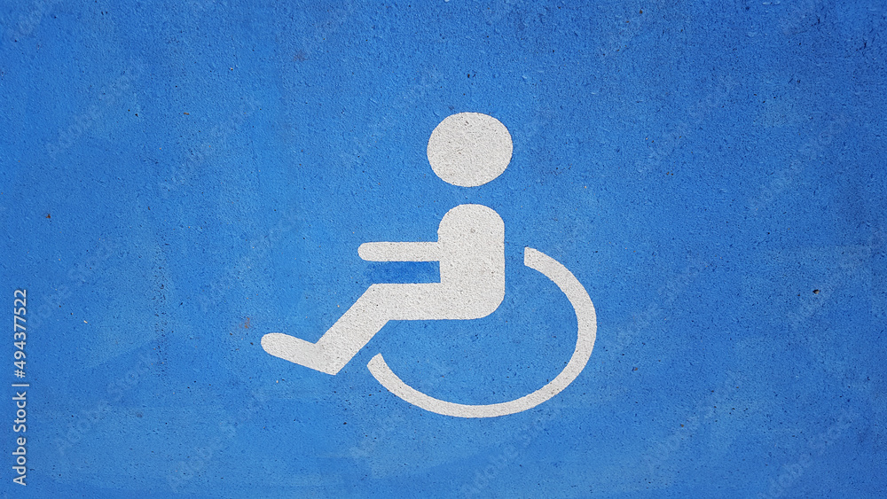 sign for wheelchair Stock Photo | Adobe Stock
